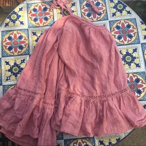 Blush pink off the shoulder blouse